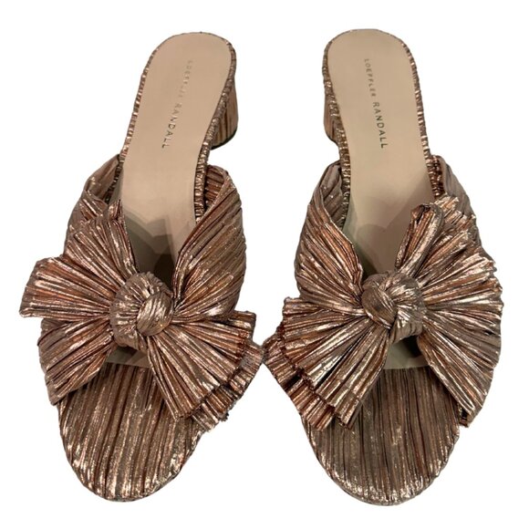 $395 Loeffler Randall rose gold mules size 11 / eu 42 - Picture 5 of 7